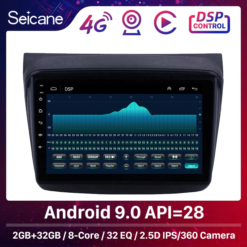 Seicane 9 дюймов GPS Android 10 автомобильный мультимедийный плеер 4 ядра 2din для MITSUBISHI PAJERO