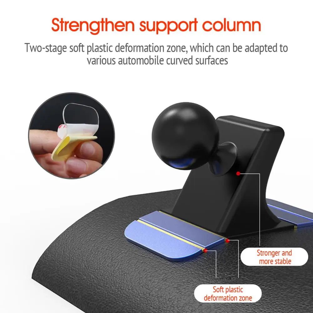 Universal Car Holder 360 Degree Rotate Car phone holder  For Phone Holder Dashboard Sticking Stand Mount Bracket