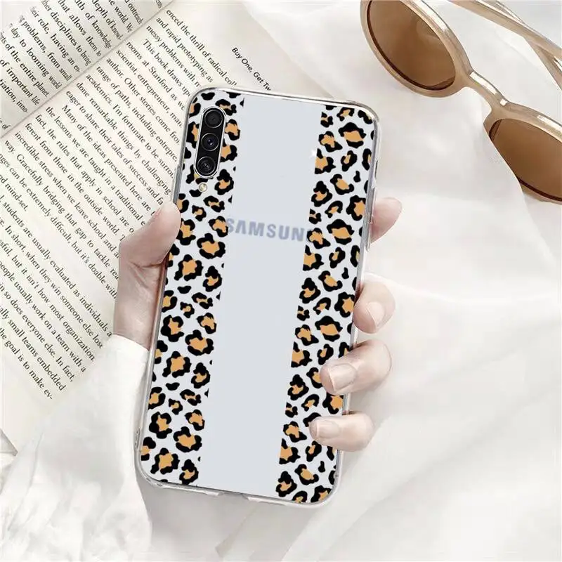 

Leopard Print Colorful Phone Case Transparent Clear For Samsung Galaxy A71 A21s S8 S9 S10 plus note 20 ultra