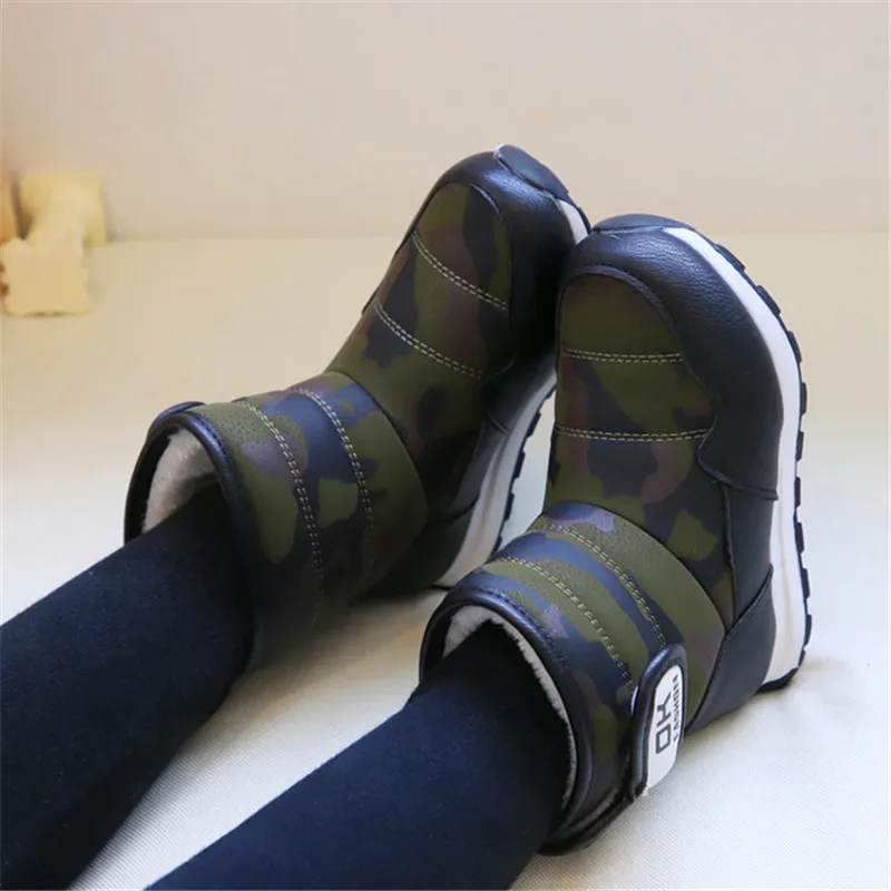 Детские зимние ботинки для мальчиков и девочек водонепроницаемые Нескользящие с