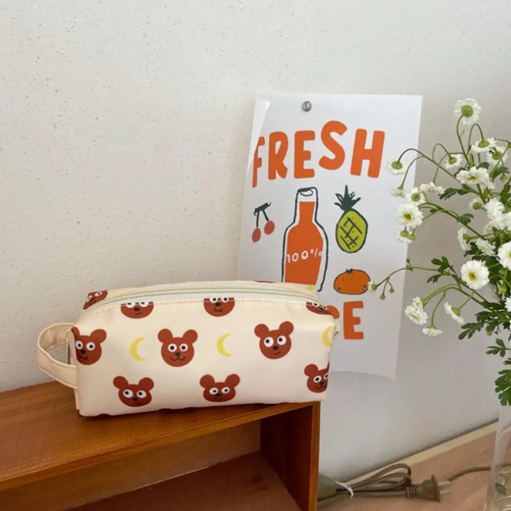 

Premium Pencil Pouch with Lanyard Multi-function Dust-proof Nylon Makeup Cosmetic Pencil Storage Bag Easy Carry for Students