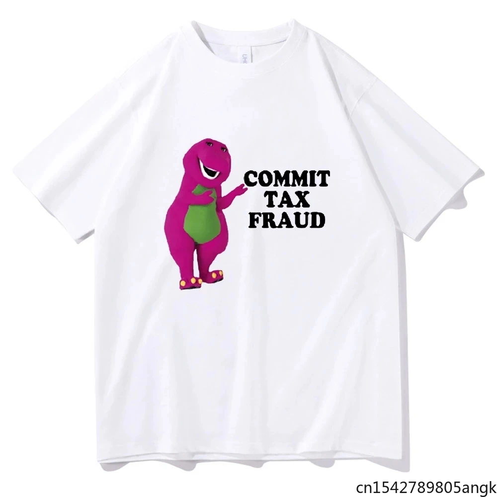 

Men's Short-sleeved Cartoon little dinosaur Printed T-shirt Novelty Top Harajuku Oversized