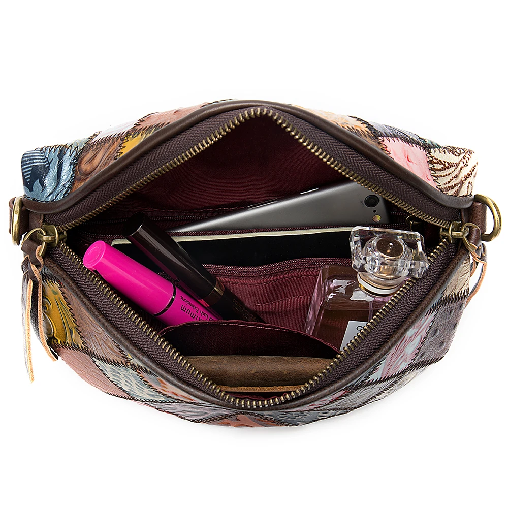 

Real Genuine Leather Female Crossbody Saddle Bag Bohemian Style High Quality Retro Natural Skin Women Messenger Shoulder Bags