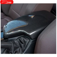 car styling carbon fiber center console armrest storage box protection cover trim for bmw 3 4 series f30 f35 f31 3gt 2013 2019