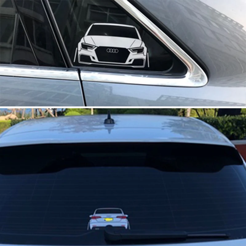Автомобильные наклейки для Audi A3 8V 8P Sline S3 RS3 задний багажник ветровое стекло