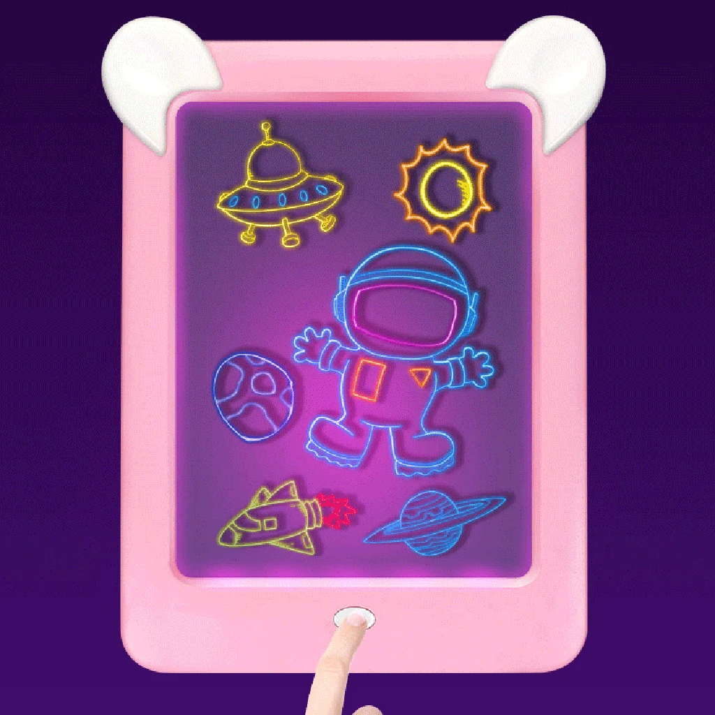 Детская неоновая Светодиодная панель для рисования Discovery прозрачная поверхность