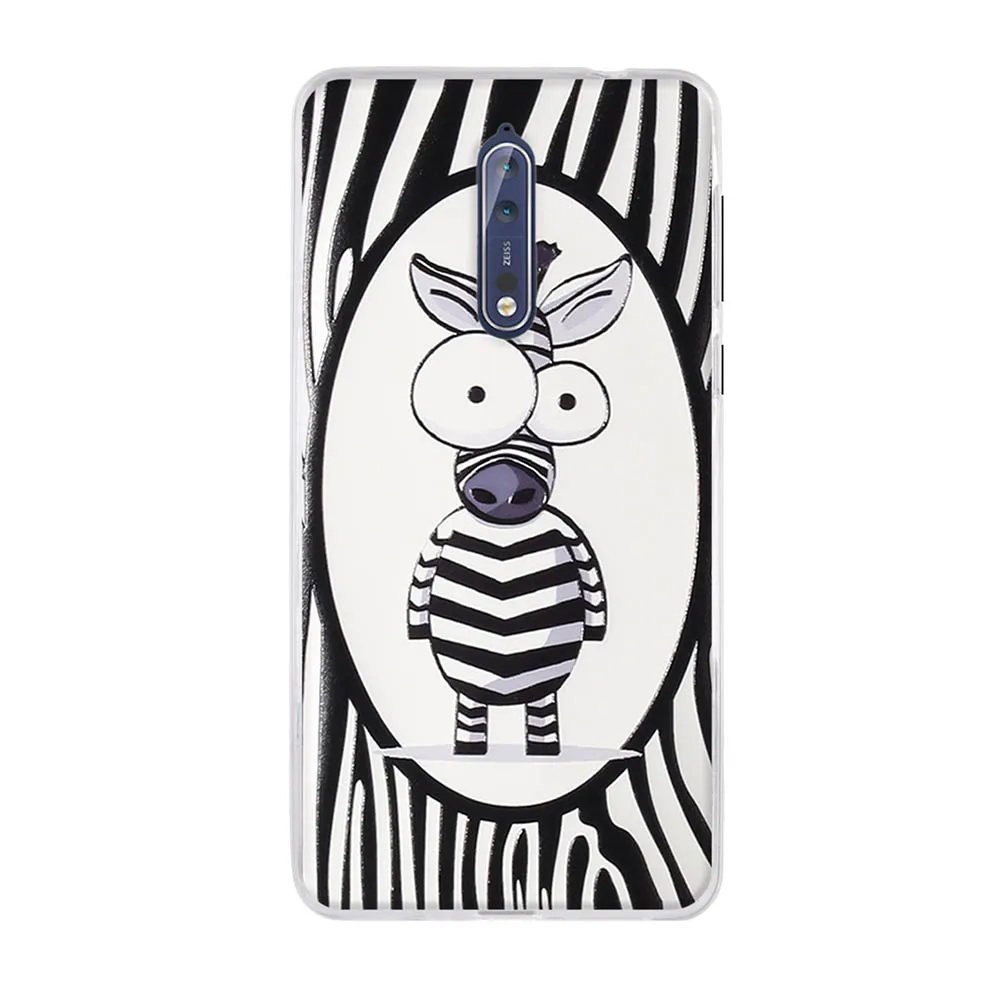 Чехол для Nokia 8 Ультратонкий Мягкий силиконовый чехол из ТПУ 5 3 дюйма с цветочным