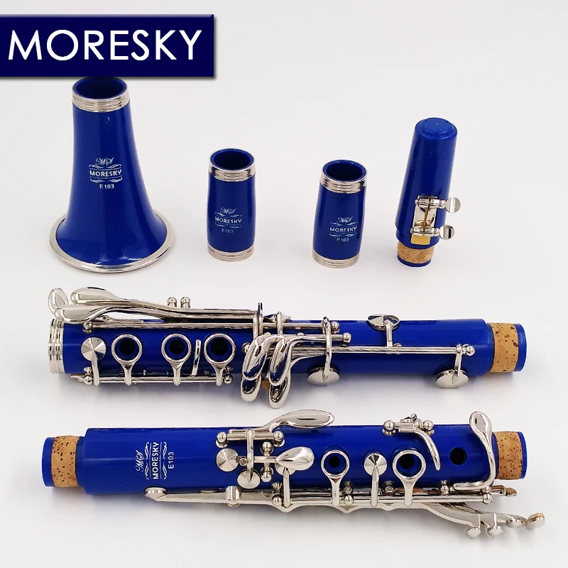 E103 MORESKY кларнет 17 ключ падающая Мелодия B/трубы ABS Материал корпуса кларнет - Цвет: E103