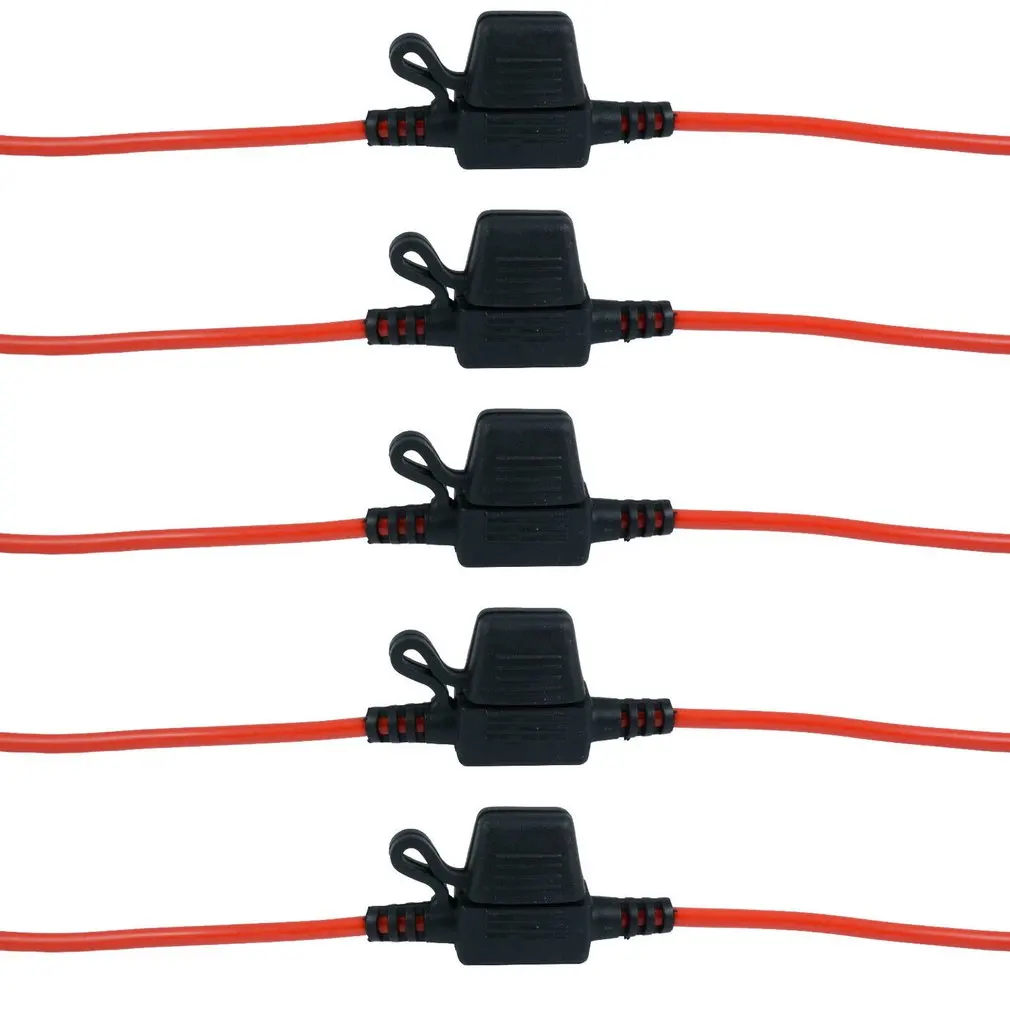 

5 x In-line Mini Blade Fuse Holder Splash Proof for 12V 20A Fuses Car
