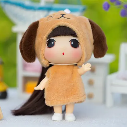 dog BJD кукла Ddung 9 см подлинный корейский с двенадцатью знаками Зодиака животных изменение мини куклы ребенок подарок на день рождения Ключ Кулон Коллекция украшения - Цвет: dog