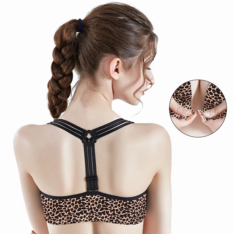 

ABCDE чашка с передней пряжкой без стального кольца] сексуальный леопардовый красивый бюстгальтер с эффектом пуш-ап