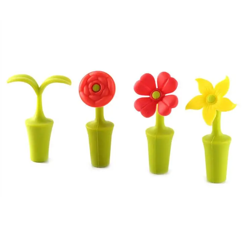 Силиконовый в форме цветка пробка бутылки крышки красного вина пробки