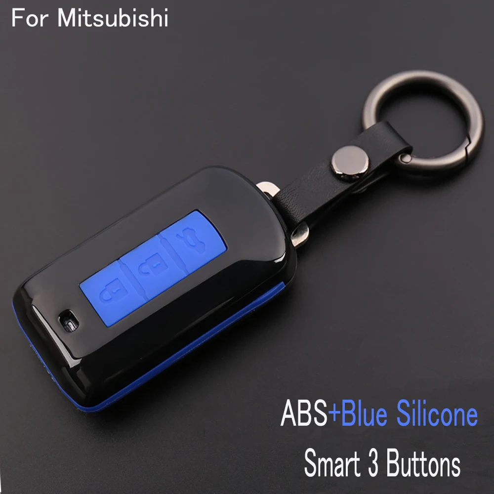 Чехол из углеродного волокна ABS для автомобильного стайлинга чехол ключа Mitsubishi