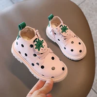 2021 autumn kids casual shoes girls polka dot zip ankle boots fall beige pink baby child fashion pu boot walk size 22 31