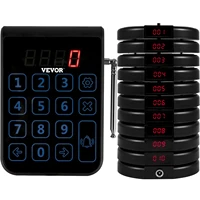 vevor 10 30 beepers restaurant wireless guest paging system queuing calling pagers 300m 500m remote control for food court