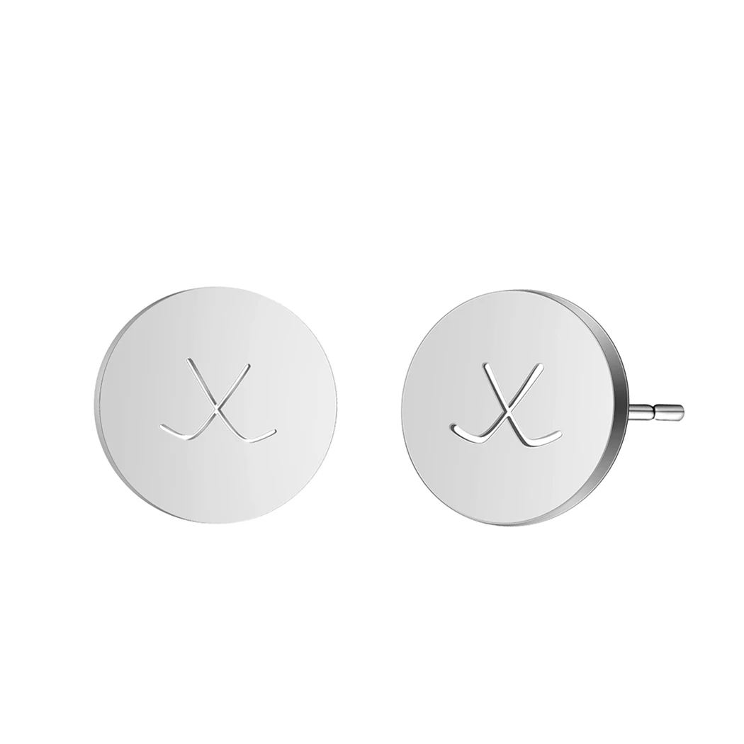 Серьги-гвоздики Kinitial из нержавеющей стали женские модные круглые