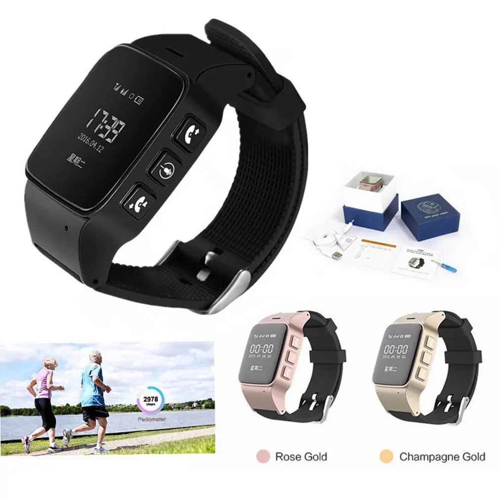 

D99/D99+ Elderly GPS Wifi Tracker SOS Sports Wristwatch Safety Anti-Lost Locator Watch for IOS Android Smart Watch Band 2019
