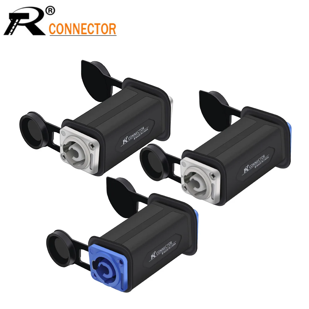 

1PC Waterproof Power connector Female Panel Mount Jack to Jack Adapter Power AC Coupler Extender connector 3PIN Speaker plug