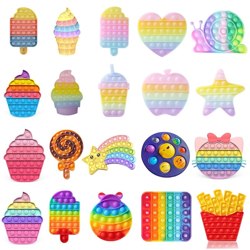 

Fidget Toys Antistress Toys Push It Bubble Anti-stress Sensory Toy For Autism for Adult Children Halloween Christmas Gift New