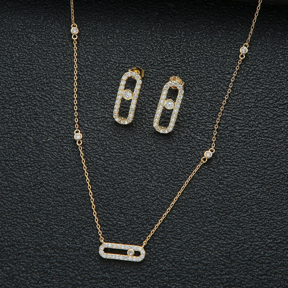 Комплект из браслета и серёг изысканное ожерелье HXS003 | Украшения аксессуары