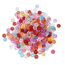 100 шт. 14 мм Цветок узорные кнопки из смолы для малышей детей