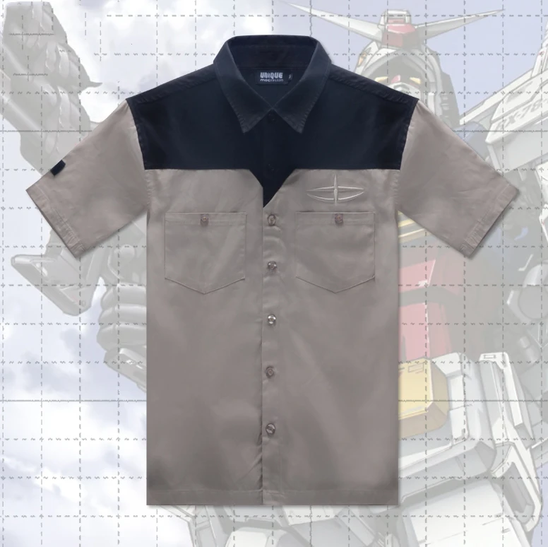 Аниме! Мобильный костюм Gundam Единорог Londo Bell рубашка с длинными рукавами Униформа