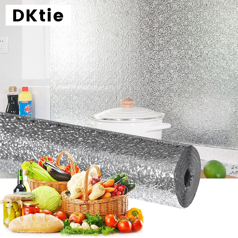 Маслостойкие наклейки для кухни Dktie настенные из алюминиевой фольги плиты шкафы