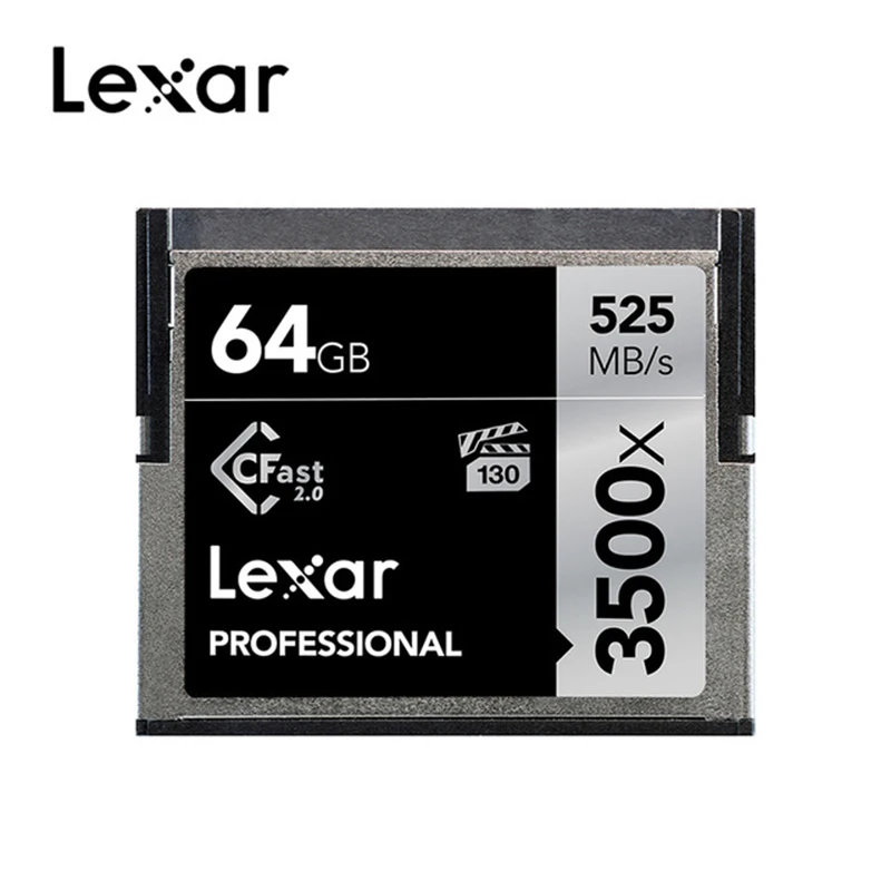 Оригинальный Lexar 3500X CF карта 64 Гб 128 ГБ 256 512 CFast 2 0 Prfessional Camer памяти 3D 4K видео Высокая
