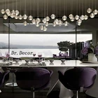 Светодиодный подвесной светильник в скандинавском стиле с хрустальным шариком, декоративное освещение для гостиной, креативный домашний интерьерный декор, лестничная Подвесная лампа