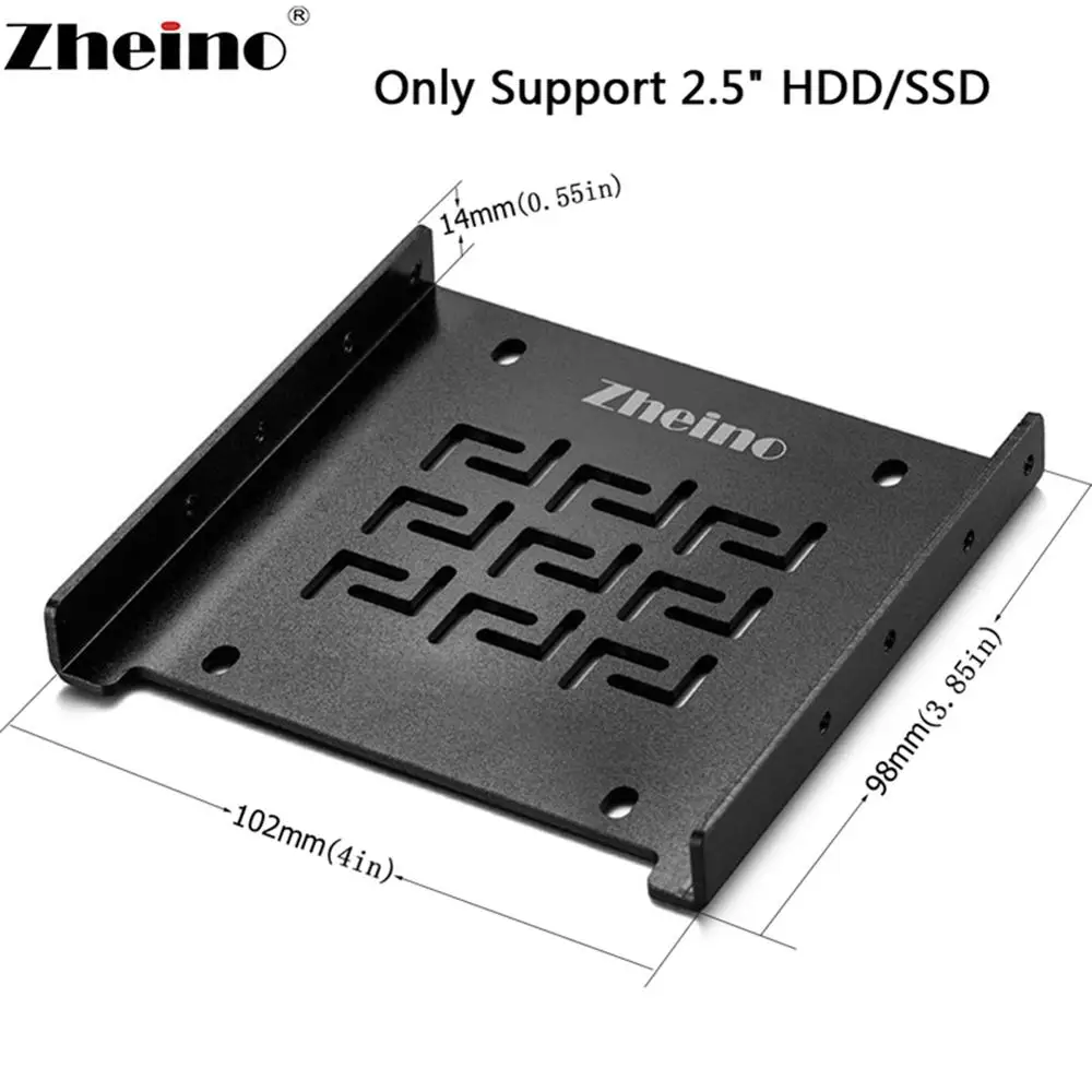 Монтажная рама Zheino из алюминиевого сплава подходит для 2 5 дюймовых 3 HDD SSD