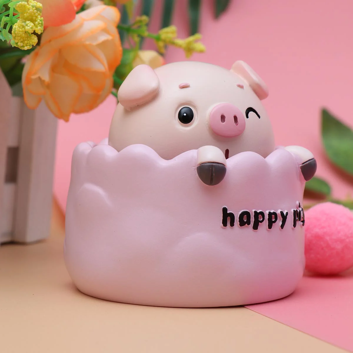 Spring Creative Car Ornament Shaking Head Interior Decor Swing Piggy Kids Funny Gift for Home Ornaments | Дом и сад