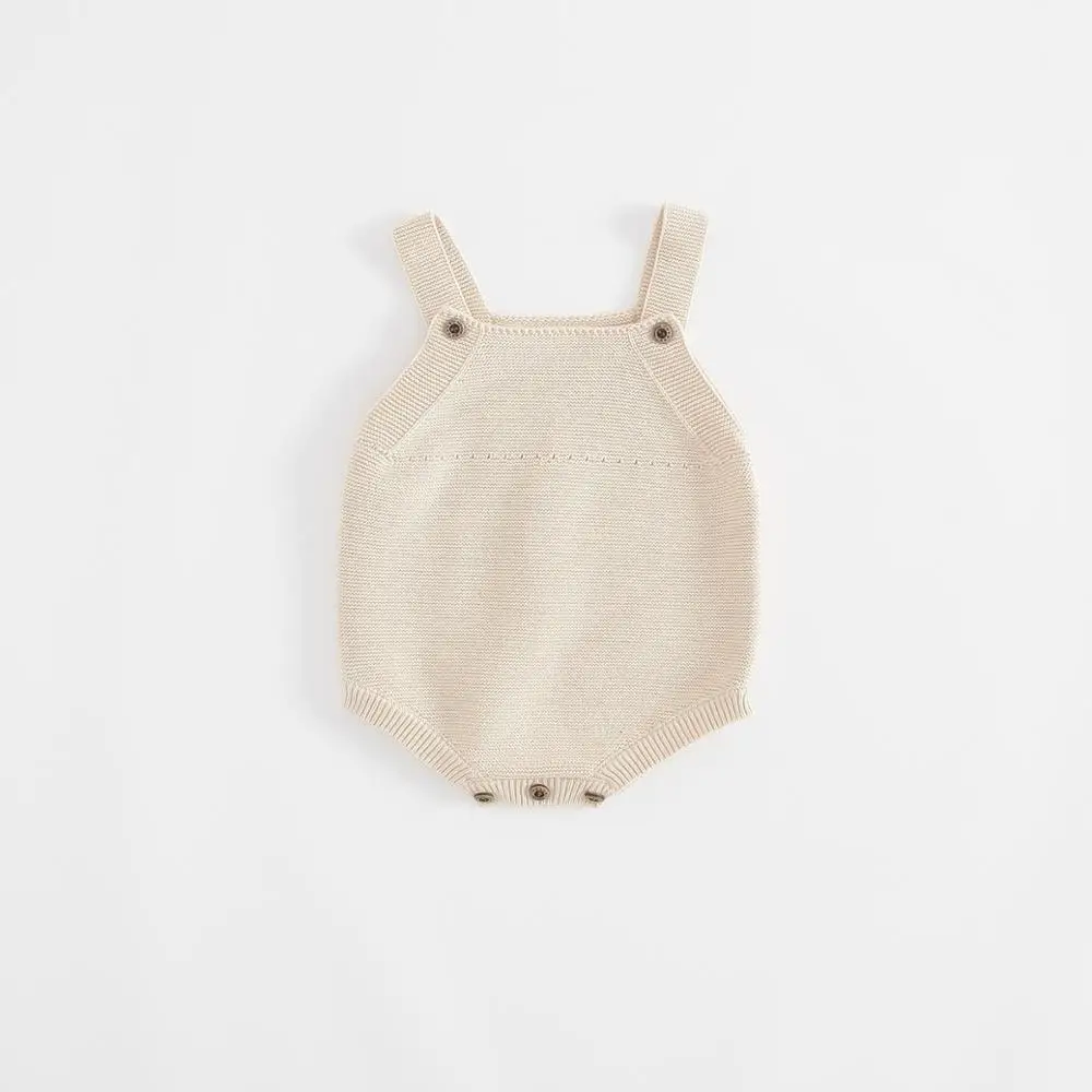 

2-18Month Baby Bodysuits 100%Cotton Knitted Infant Newborn Jumpsuits Autumn Sleeveless Boys Girls BodySuit Clothes