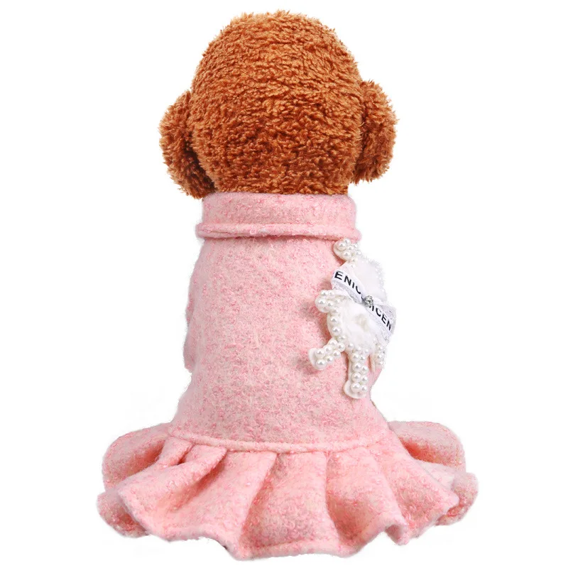 

PETCIRCLE Dog Puppy Clothes Pink Pearl Bear Dress Fit Small Dog Pet Cat All season Pet Cute Costume Dog Cloth Dog Lovely Dresses