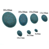 natural turquoises stone flatback oval cabochons beads for jewelry making fits blank necklace rings bracelet base settings diy