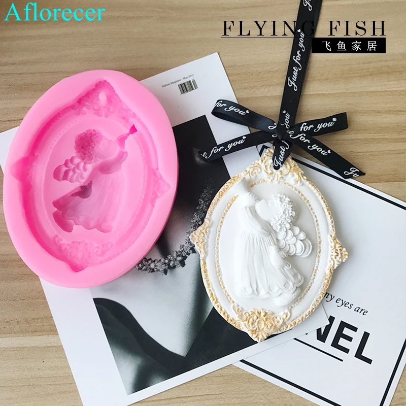 Angle Aromatherapy plaster mould Handmade wax silicone mold material Aroma Gypsum Plaster Silicon Mould For Car Pendant | Дом и сад
