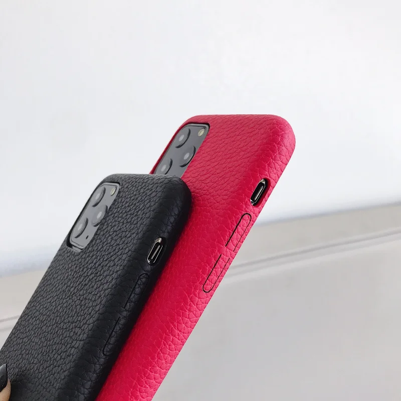 Текстурный чехол Lychee из искусственной кожи для телефона iPhone 11 pro max X XS Max XR