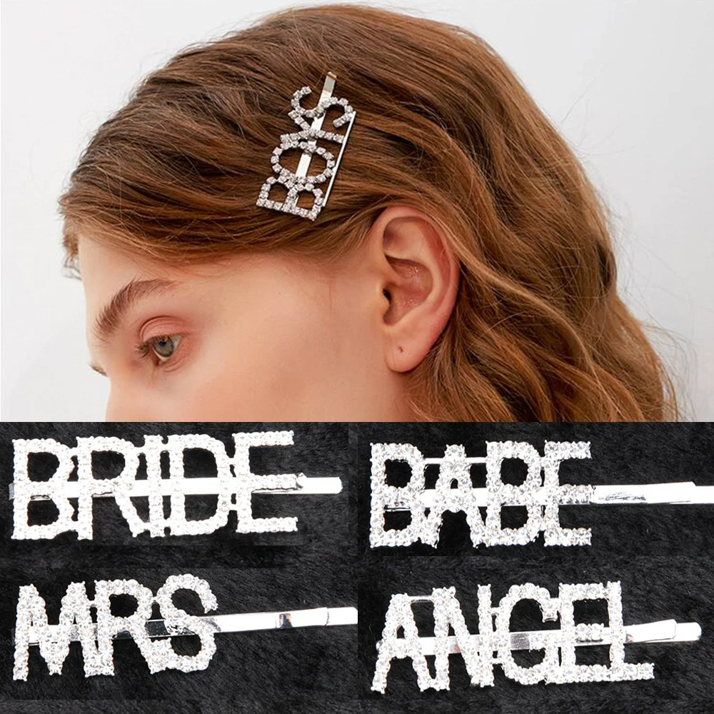 Модные заколки для волос с надписью Стразы|Шпильки и волос| |