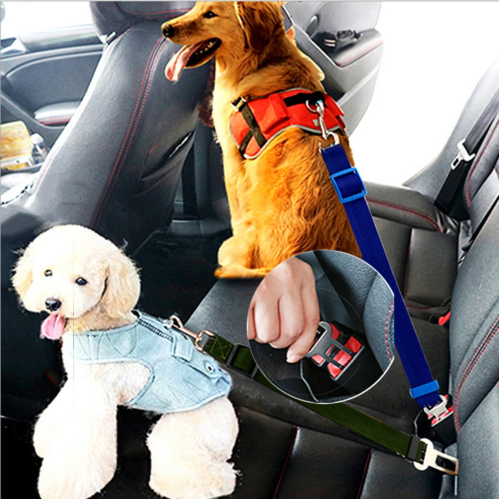 

Pet Car Seat Belt Adjustable Lead Clip Harness Seatbelt Lead Leash for Small Medium Dog Cat Travel Clip Pet Supplies Accessorios