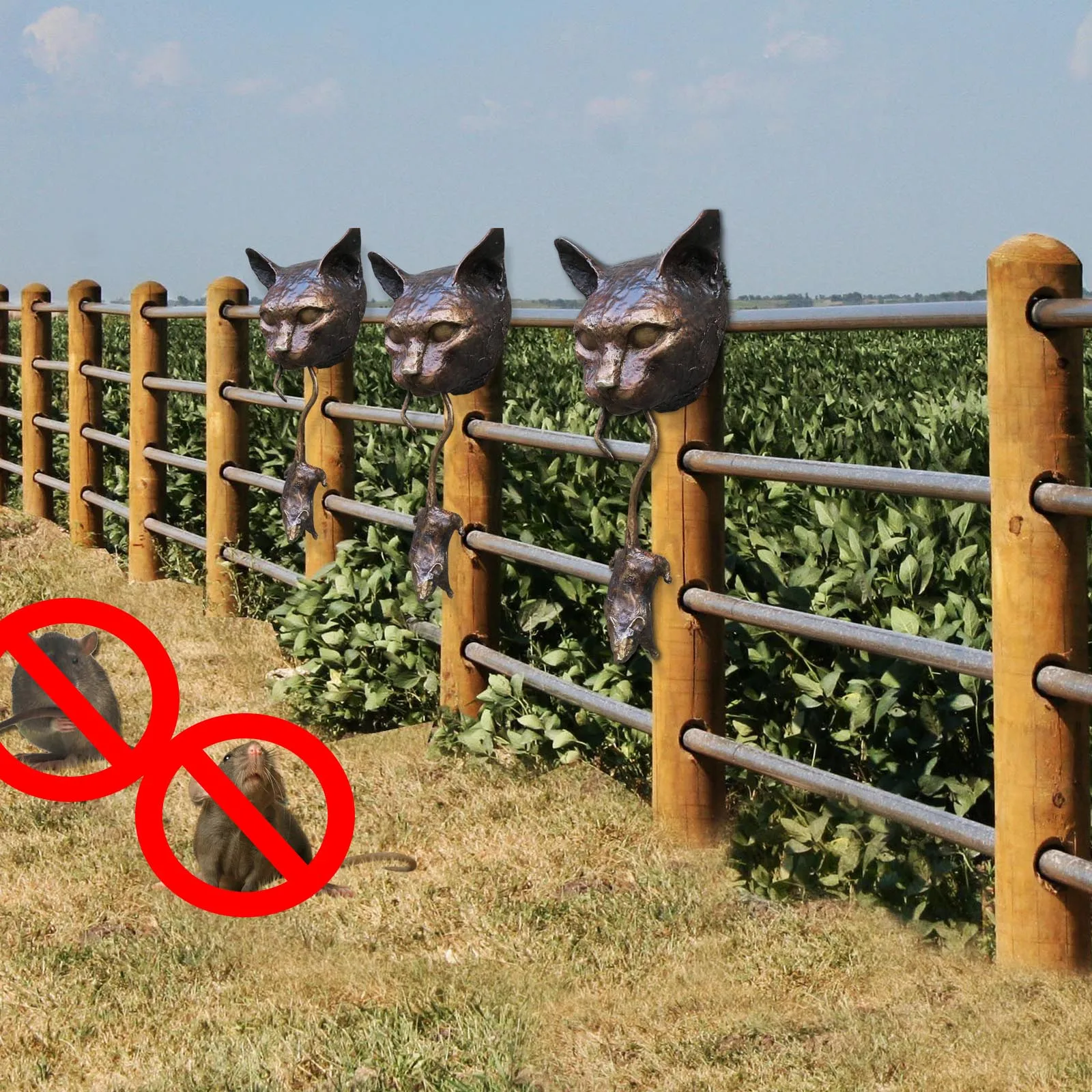 Шикарная настенная скульптура в виде кошачьей мыши дверной значок питомец кошка