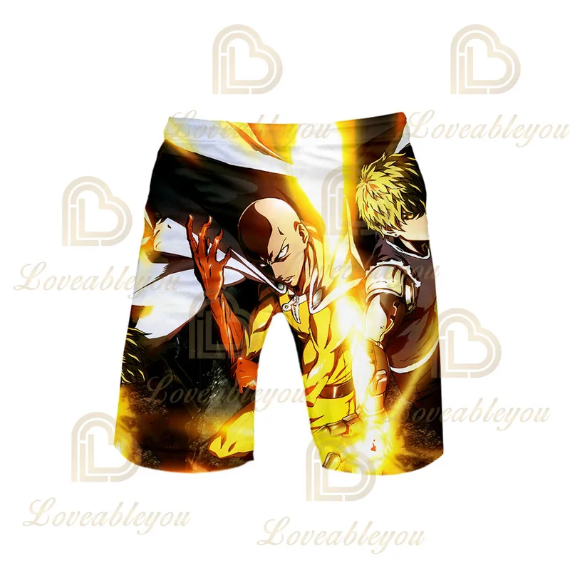 

One Punch Man Shorts Strand Harajuku Summer Casual Cool Boy Beach Swimming Shorts Kids Hip Hop Short Pants Beach Clothes