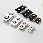 С регулируемой яркостью проекционный фонарь, COB светильник s светодиодный точечный потолочный светильник встроенный наклоняться вниз светильник 10 Вт 14 Вт 20 Вт 24 Вт прямоугольник вниз светильник AC85-265V