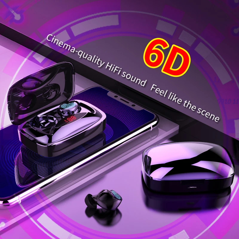 Bluetooth наушники TWS V5.0 с сенсорным управлением бинауральные aptx без потерь