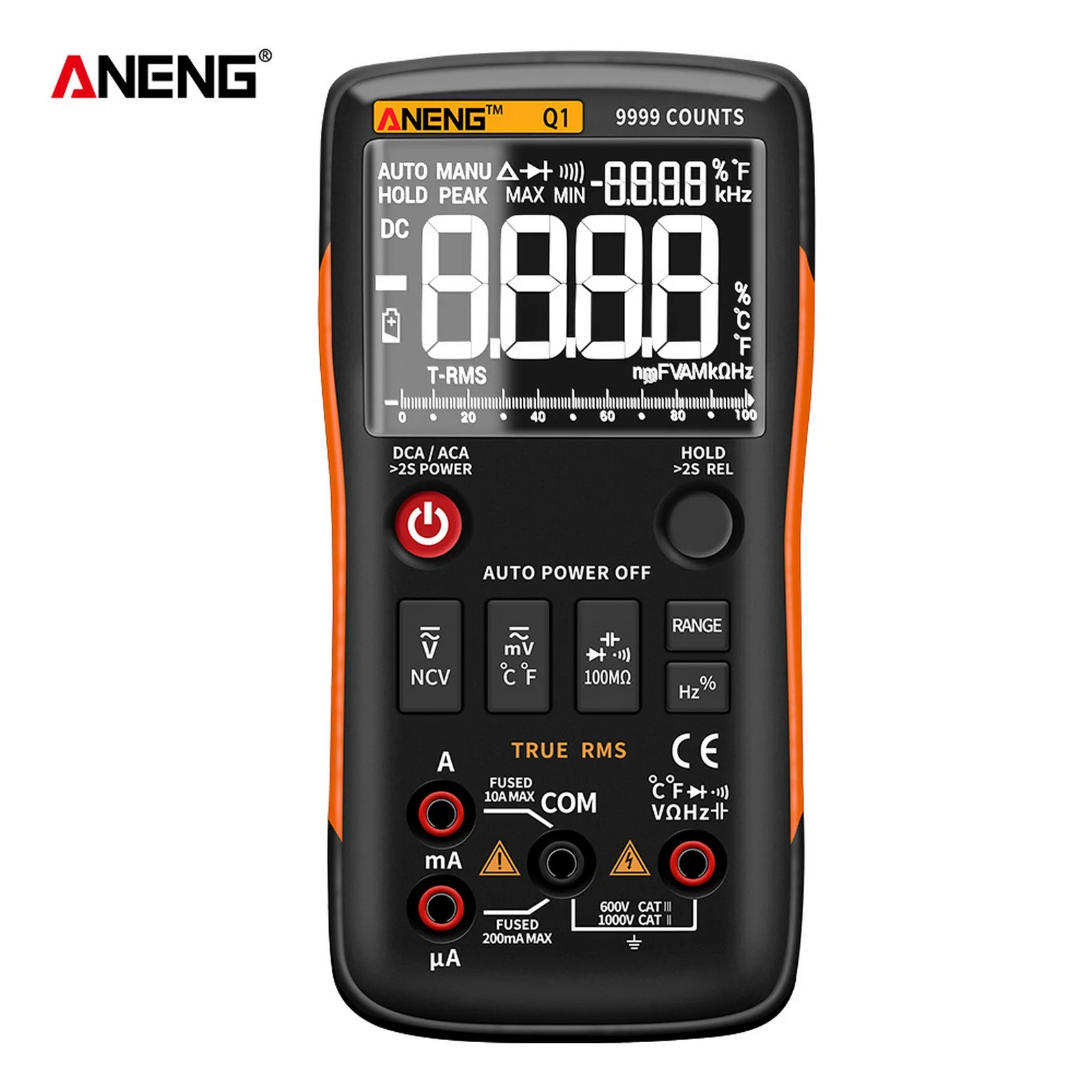 Мультиметр ANENG Q1 аналоговый тестер 9999 транзистор конденсатор