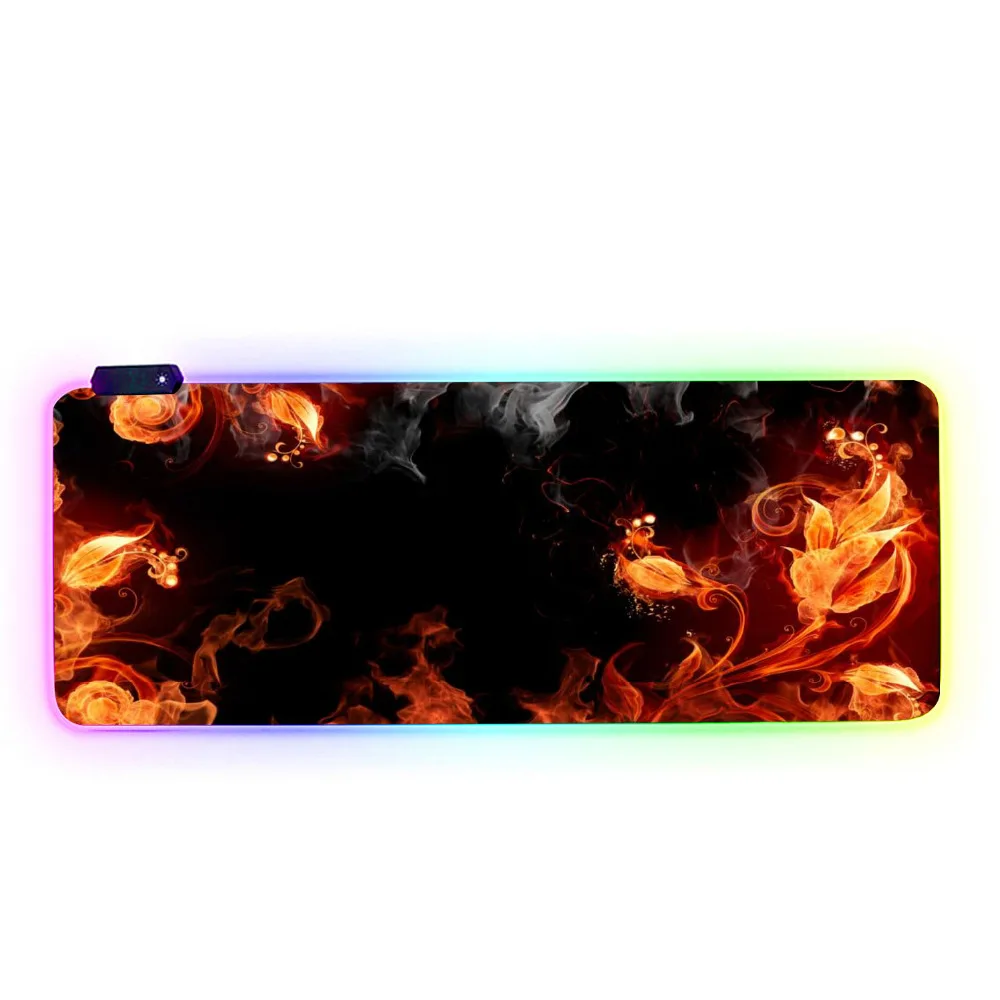Большой игровой коврик для мыши Besegad с USB проводной светодиодный RGB Цветной