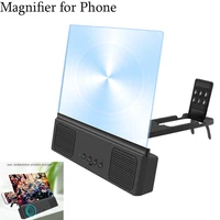 magnifier for phone 14 inch phone screen amplifier with bluetooth speaker hd video enlarger 3d stereo smartphone desktop holder