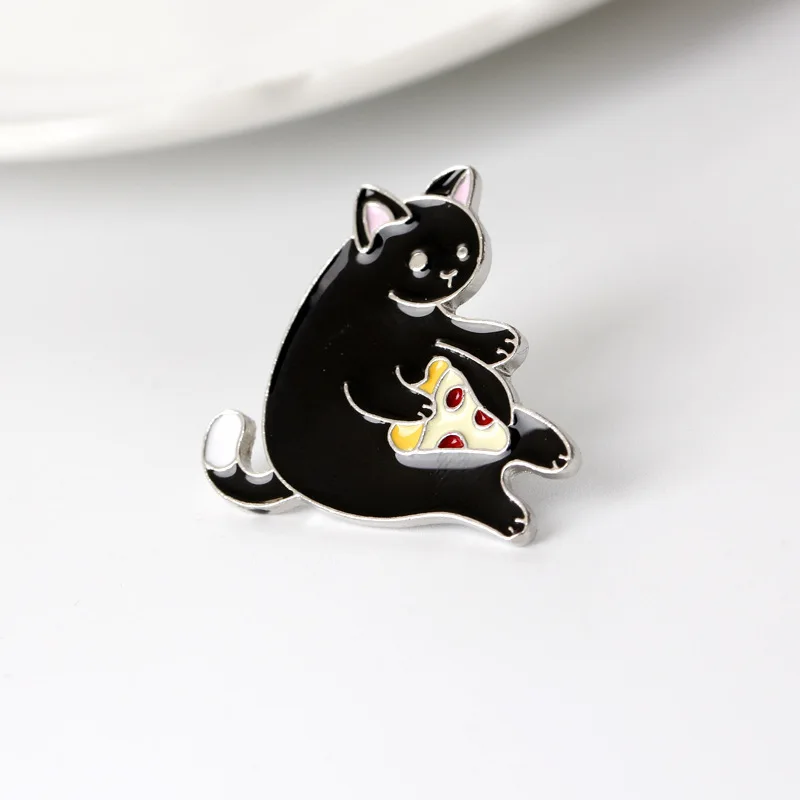 Женские эмалированные брошки с милыми мультяшными животными заколки в виде