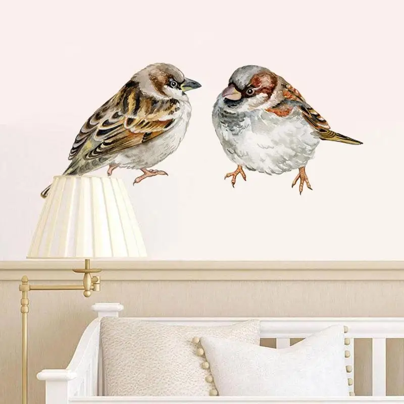 

Hand Painted Birds Wall Stickers For Bedroom Vinyl Wall Decor Tile For Home Animals Fridge PVC Decals Decor Cabinet Wall J7N4