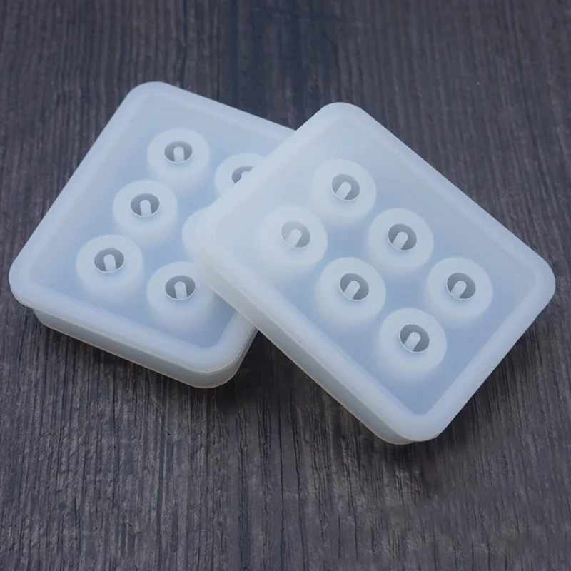 Прозрачный прямоугольная силиконовая форма для бусин квадратный мяч 6 отверстия