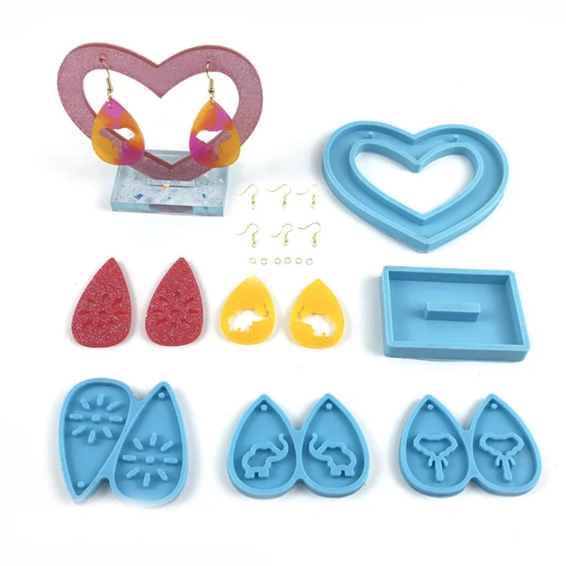 

Earrings Epoxy Resin Mold Keychain Ear Drop Dangles Pendant Silicone Mould DIY Crafts Jewelry Necklace Casting Mold
