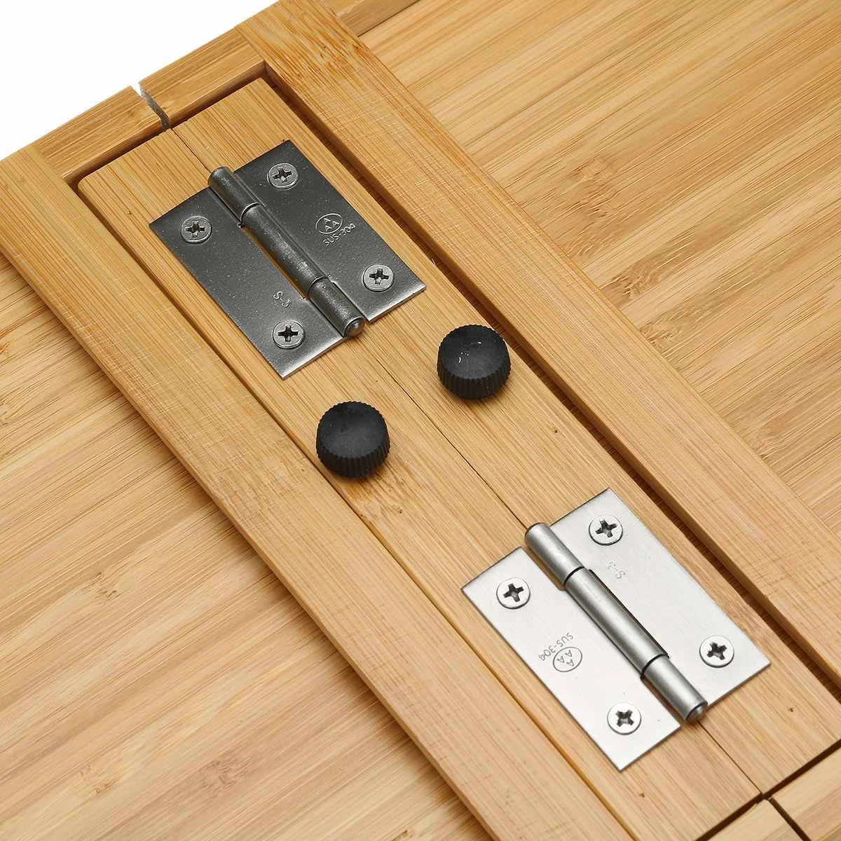 

105cm Extendable Bamboo Bath Caddy Tray Foldable Home Spa Wooden Bathtub Tray Book Wine Tablet Holder Reading Rack
